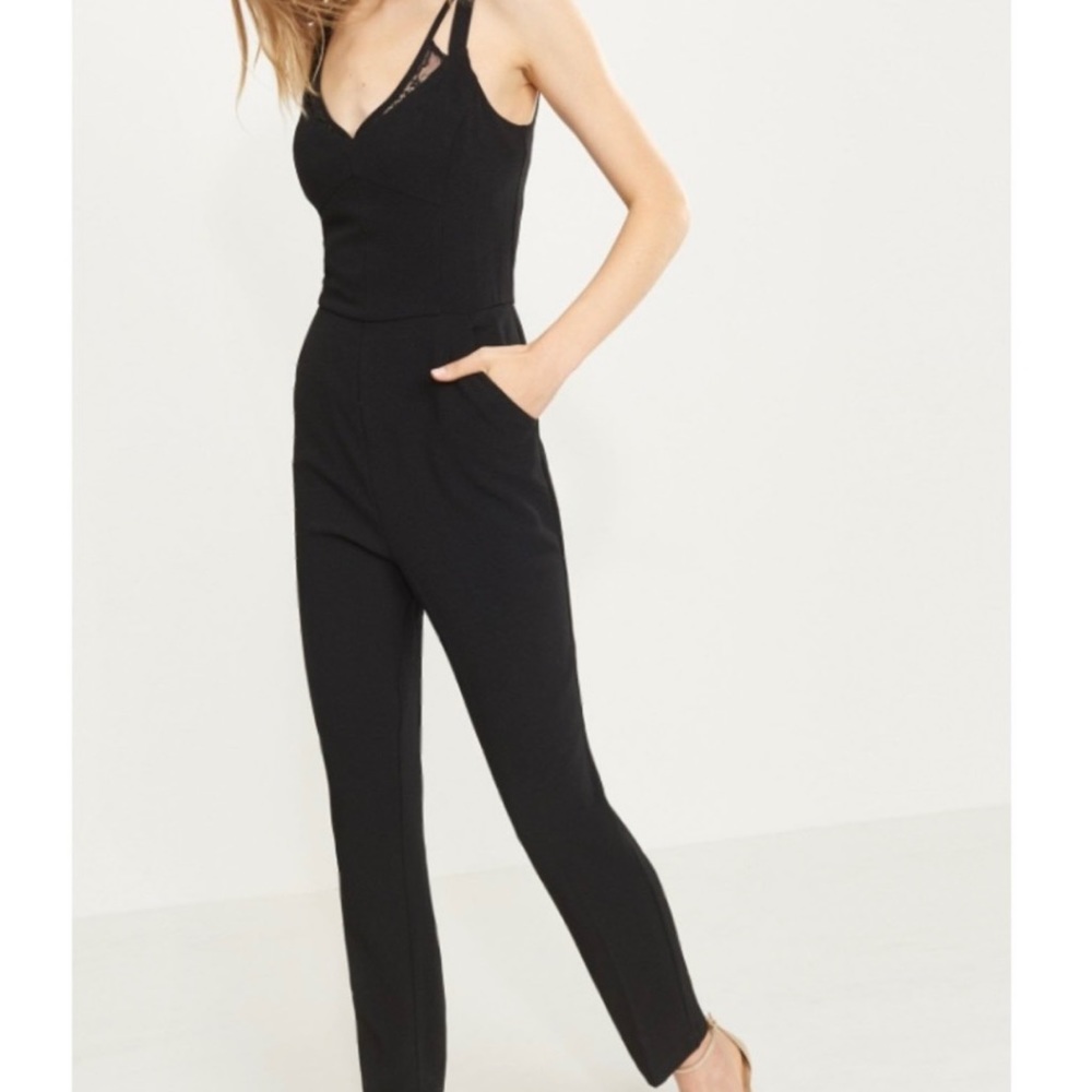 Dynamite Long Jumpsuit with Lace